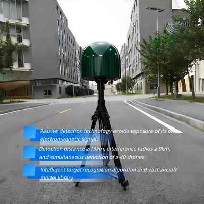 Raio de bloqueio de 9 KM, alcance de detecção de 13 KM, Detecção Passiva de Espectro, Sistema Anti-Drone, Reconhecimento por IA