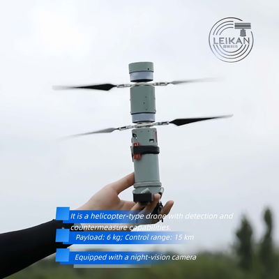 Raio de voo de 15 km  Carga de 6 KG  Drone AI de lançamento Dobrável Leve